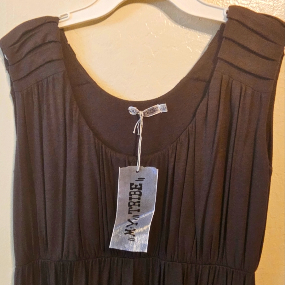 Rich Brown Midi Dress - NWT
